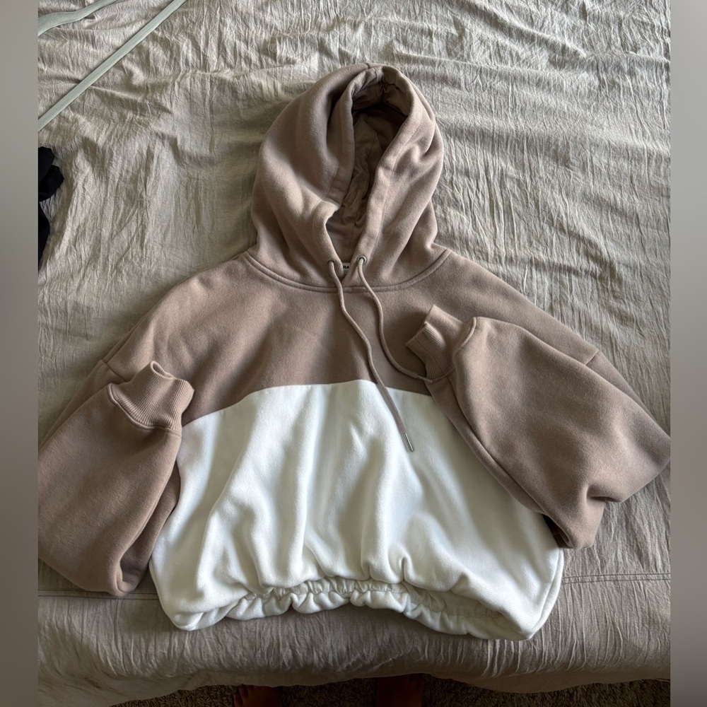 Garage Beige Casual Hoodie
